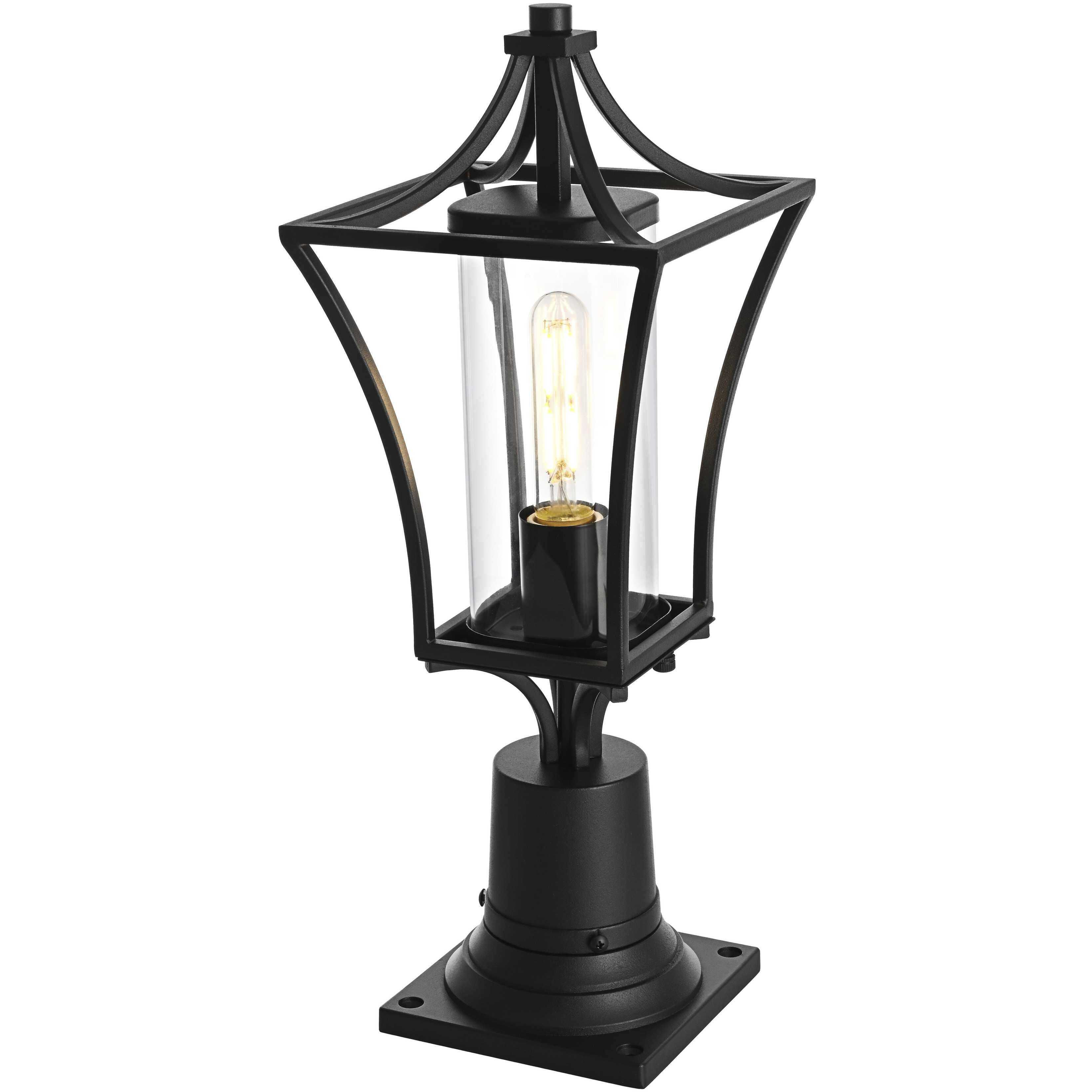 Belgrade 1 Light 19 inch Black Outdoor Post Light
