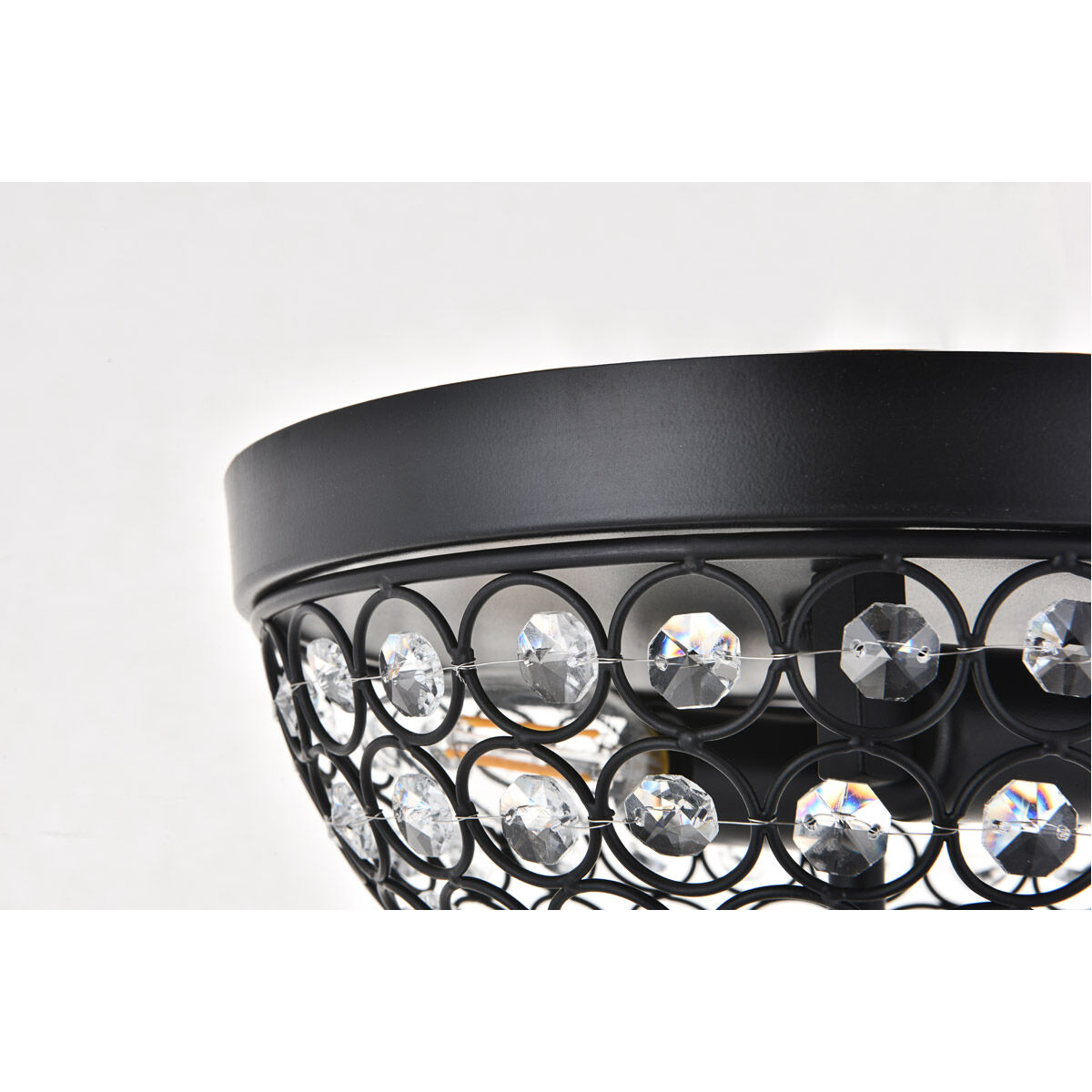 Taye 2 Light 10 inch Matte Black Flush Mount Ceiling Light