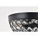 Taye 2 Light 10 inch Matte Black Flush Mount Ceiling Light