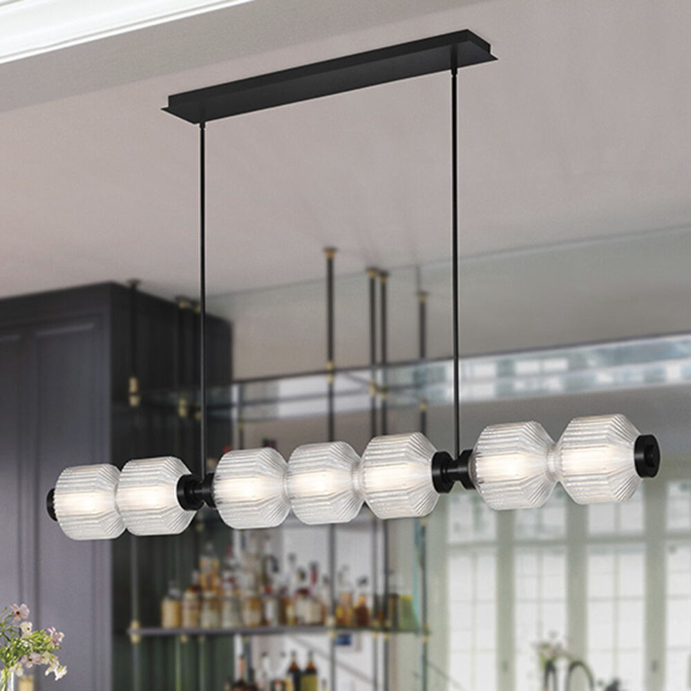 Reign LED 69.25 inch Black Linear Pendant Ceiling Light
