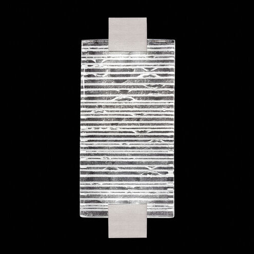 Terra Wall Sconce Wall Light in Silver, Rake Cast Glass
