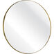 Beni 36 X 36 inch Brass with Clear Wall Mirror, Large