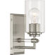 Binsly 1 Light 4.5 inch Brushed Nickel Bath Sconce Wall Light