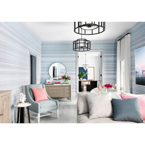 Hulton 5 Light 25 inch Matte Black Chandelier Ceiling Light, Brian Patrick Flynn