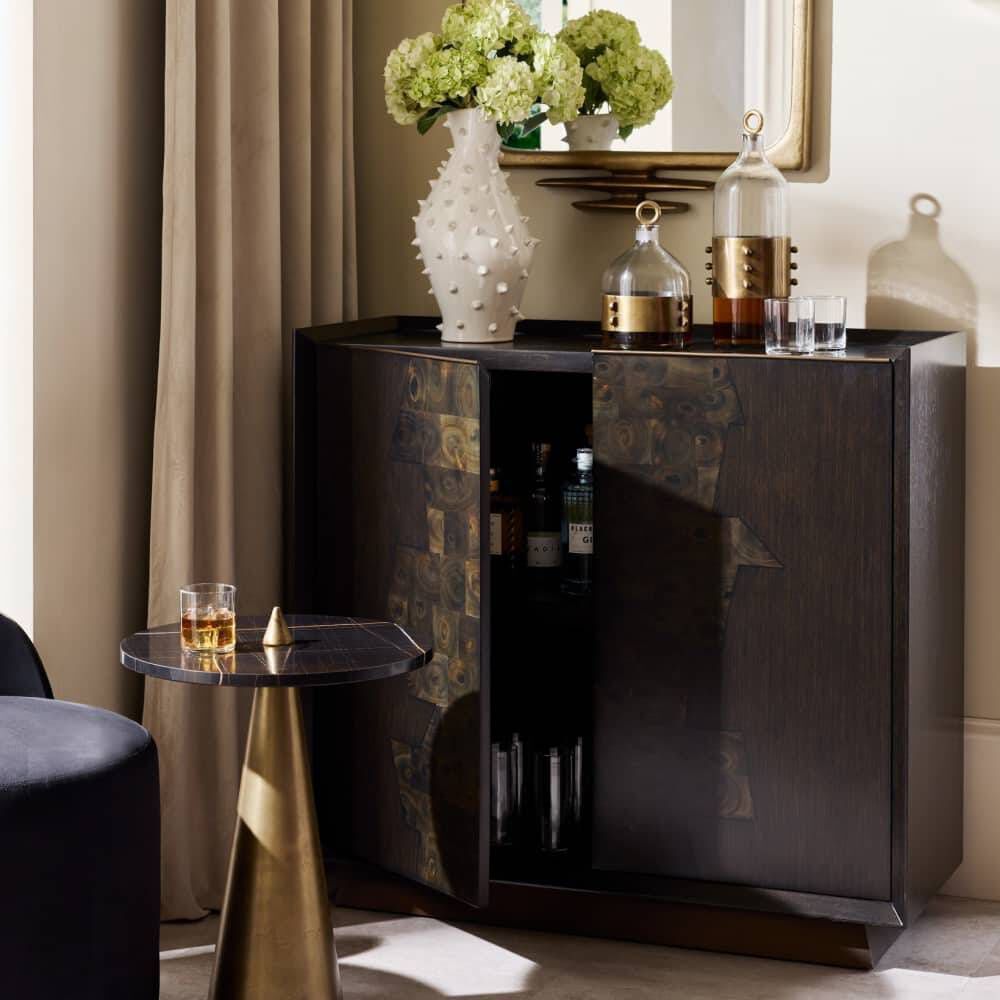 Hudson Sable and Antique Brass Cabinet