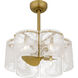 Maisie 21.75 inch Brushed Gold Fandelier