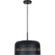 Miles 1 Light 13 inch Black Pendant Ceiling Light