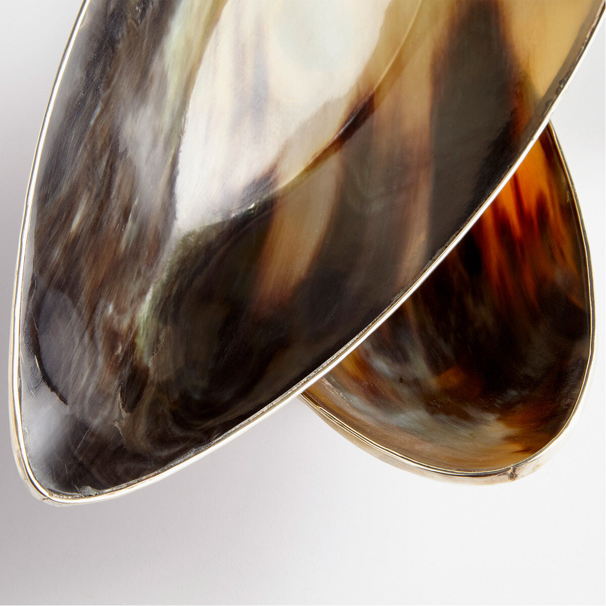 Cerith Horn And Silver Tray, Small