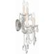 Maria Theresa Sconce Wall Light in Clear Hand Cut, Polished Chrome