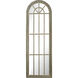Arched Windowpane 71 X 23.5 inch Gray with Clear Wall Mirror