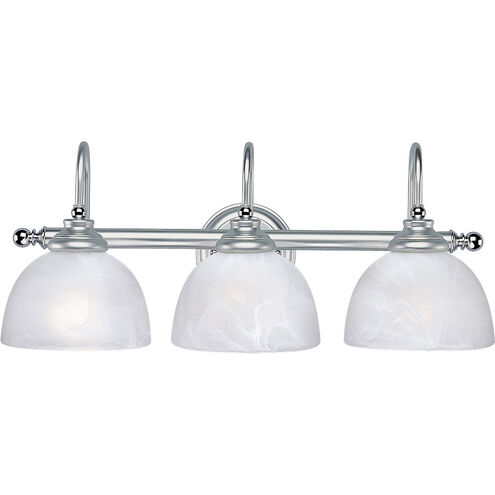 Bath Match 3 Light 23 inch Brushed Platinum Bath Vanity Wall Light
