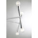 Contemporary 10 Light 24 inch Chrome Chandelier Ceiling Light