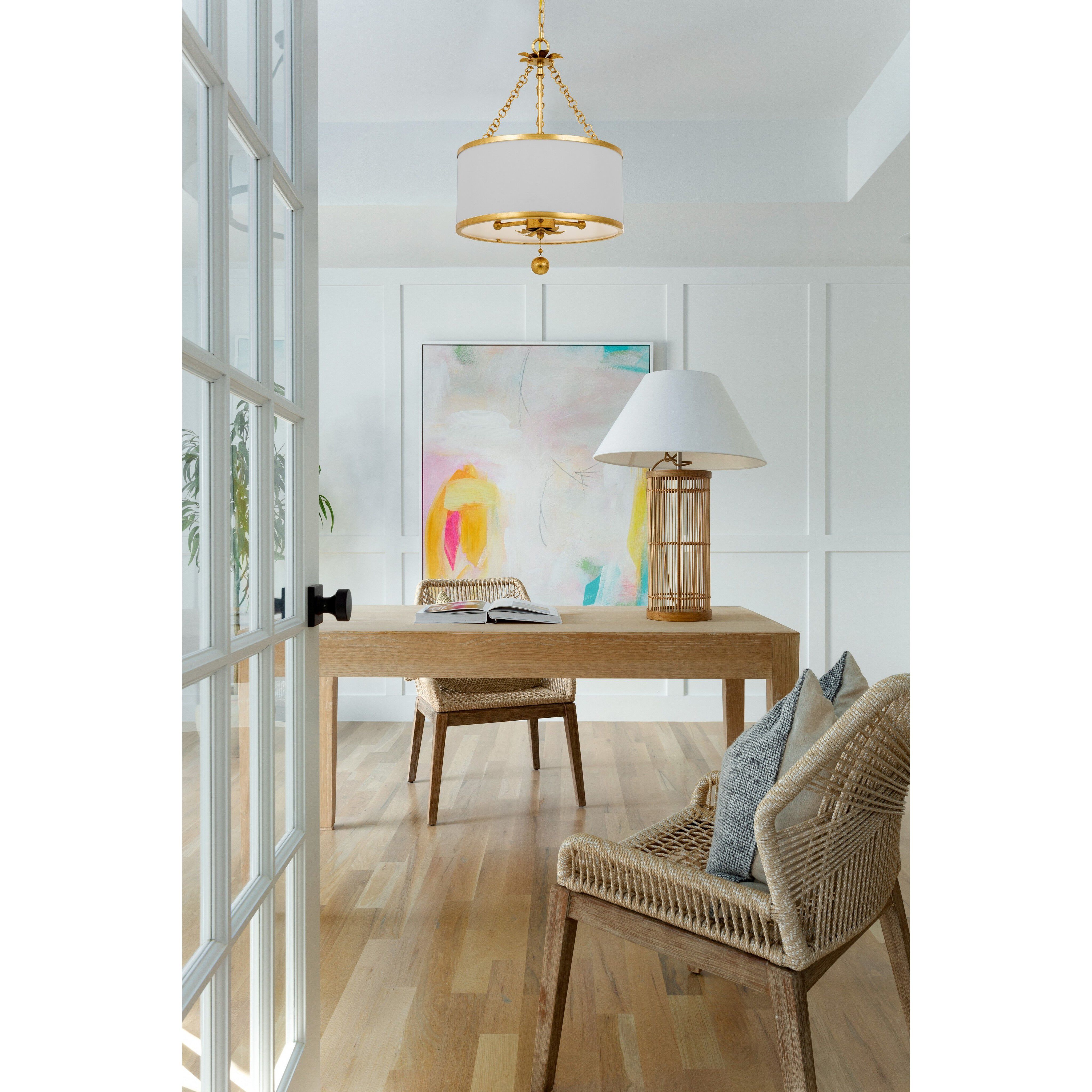 Broche 3 Light 14 inch Antique Gold Mini Chandelier Ceiling Light