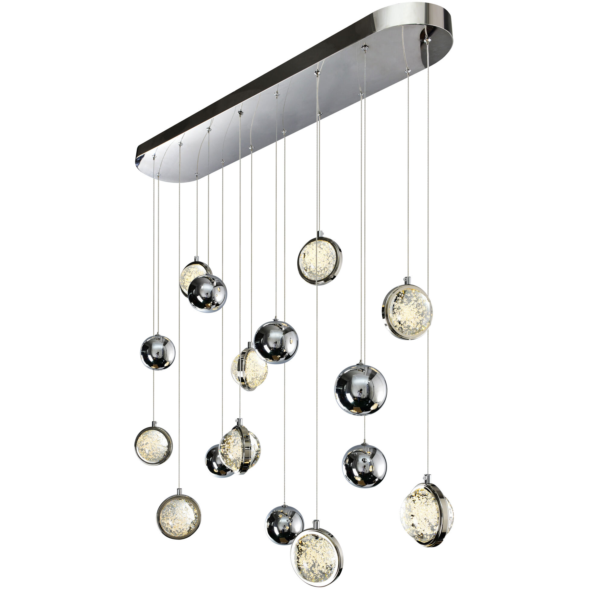 Salvador LED 10 inch Polished Nickel Chandelier Ceiling Light