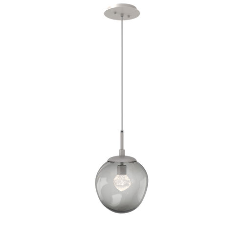 Aster LED LED 10 inch Beige Silver Pendant Ceiling Light in Metallic Beige Silver, 2700K LED, Zircon Inner - Smoke Outer