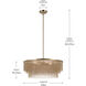 Khaite 4 Light Champagne Bronze Chandelier Ceiling Light