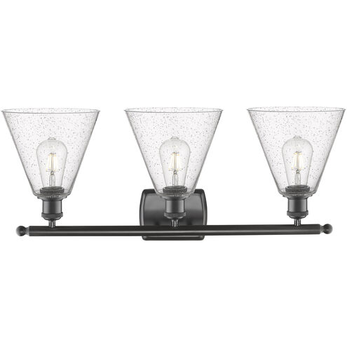 Ballston Ballston Cone LED 28 inch Oil Rubbed Bronze Bath Vanity Light Wall Light in Seedy Glass