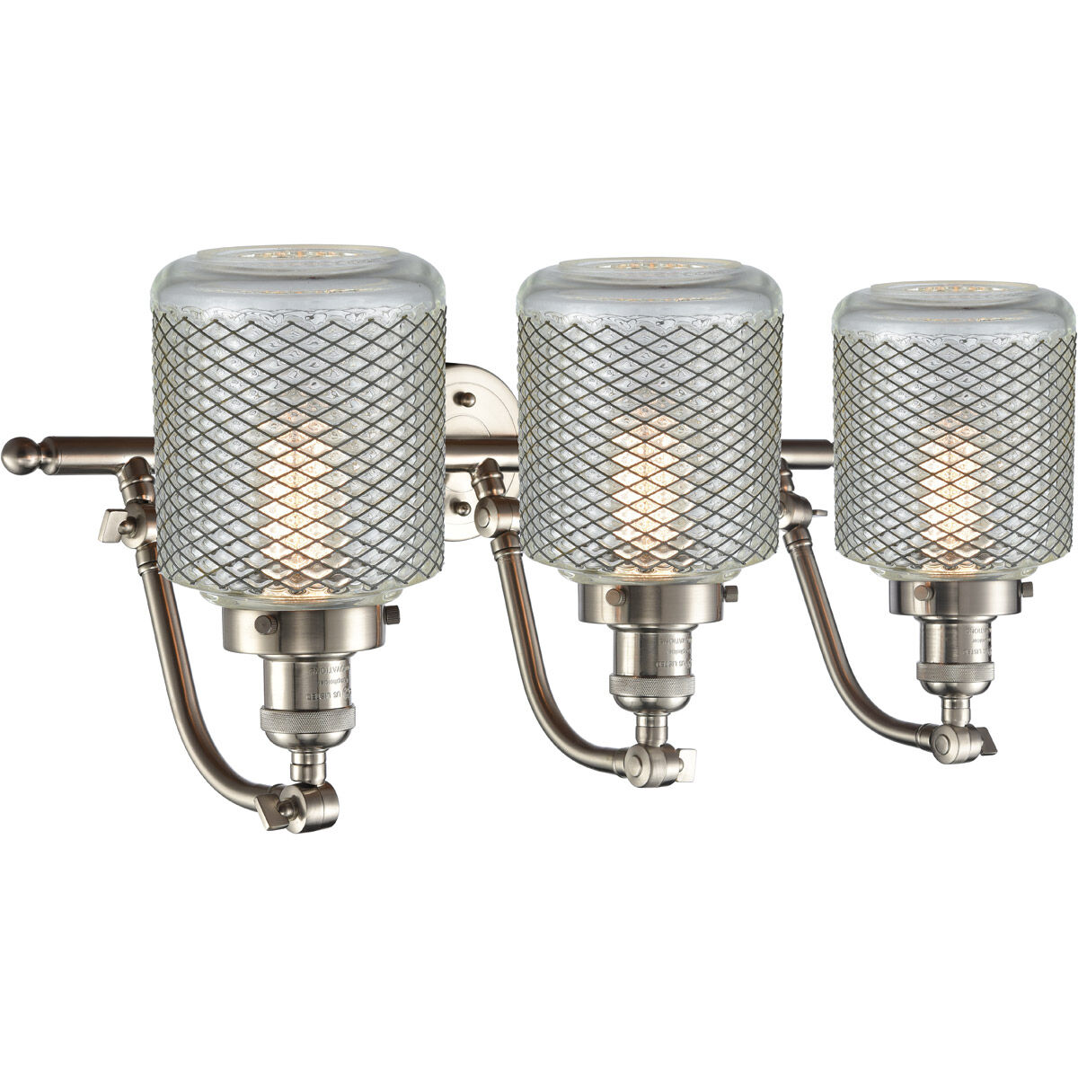 Franklin Restoration Stanton 3 Light 28 inch Brushed Satin Nickel Bath Vanity Light Wall Light, Franklin Restoration