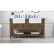 Clement 60 X 22 X 34 inch Driftwood Bathroom Vanity Cabinet