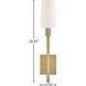 Fenwick 1 Light 5.25 inch Heritage Brass Interior Wall Mount Wall Light