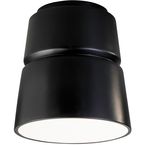 Radiance Collection LED 7.5 inch Gloss Black/Matte White Outdoor Flush-Mount