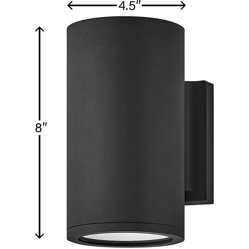 Coastal Elements Silo LED 8 inch Black Outdoor Wall Mount Lantern, Down Light