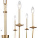 Neville 8 Light 28 inch Natural Brass with Bleached White Wood and Off White Chandelier Ceiling Light