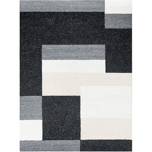 Kali 90 X 63 inch Black/White/Grey Rug in 5 x 7