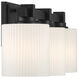 Abelson 3 Light 22 inch Matte Black Bathroom Vanity Light Wall Light