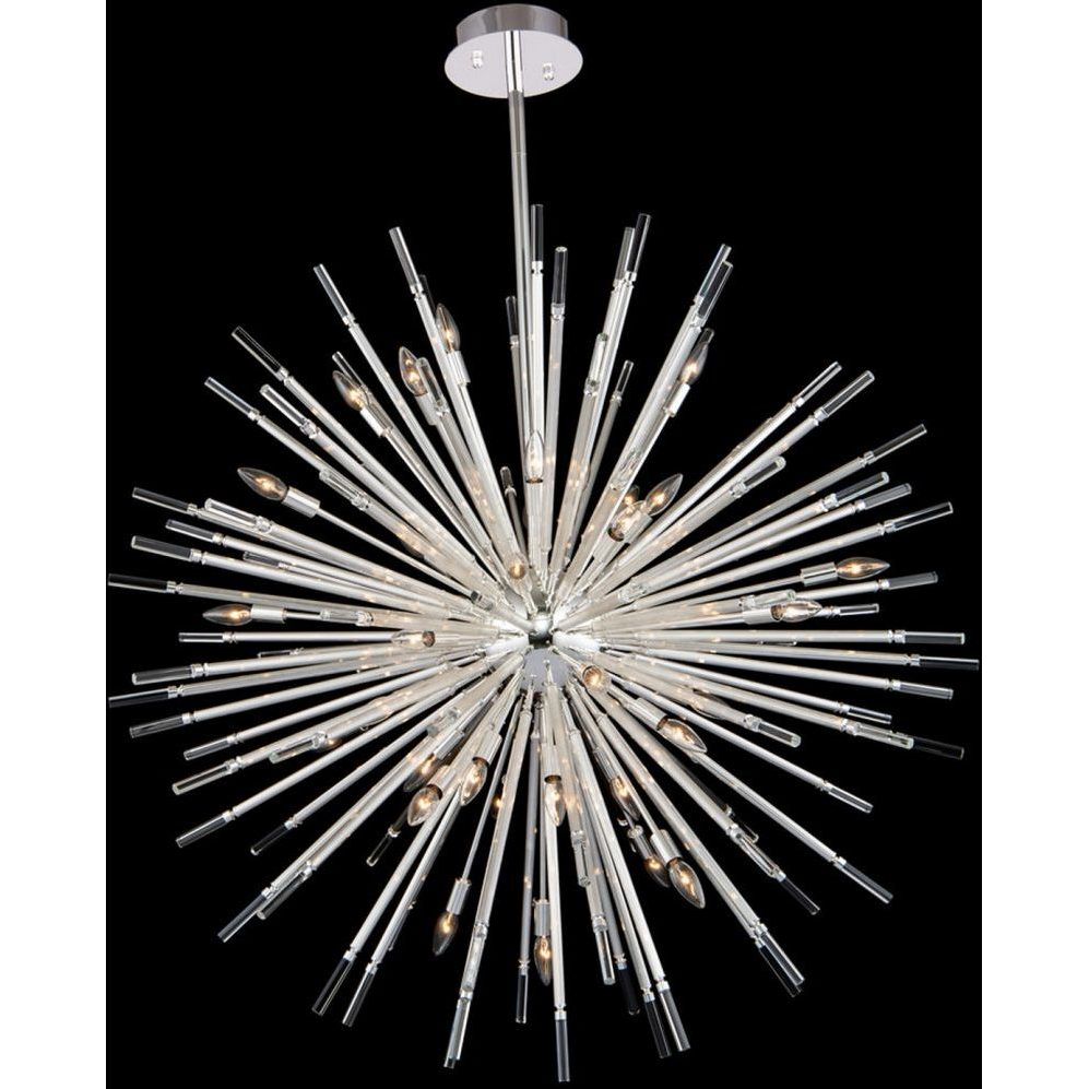 Sprazzo 36 Light 48 inch Polished Silver Pendant Ceiling Light