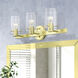 Munich 3 Light 23 inch Satin Brass Vanity Sconce Wall Light