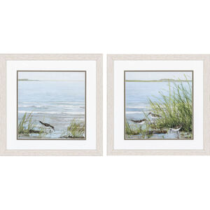 Waterside Blue and Green Framed Art