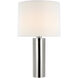 Paloma Contreras Sylvie 26.5 inch 15 watt Polished Nickel Table Lamp Portable Light in Linen, Medium