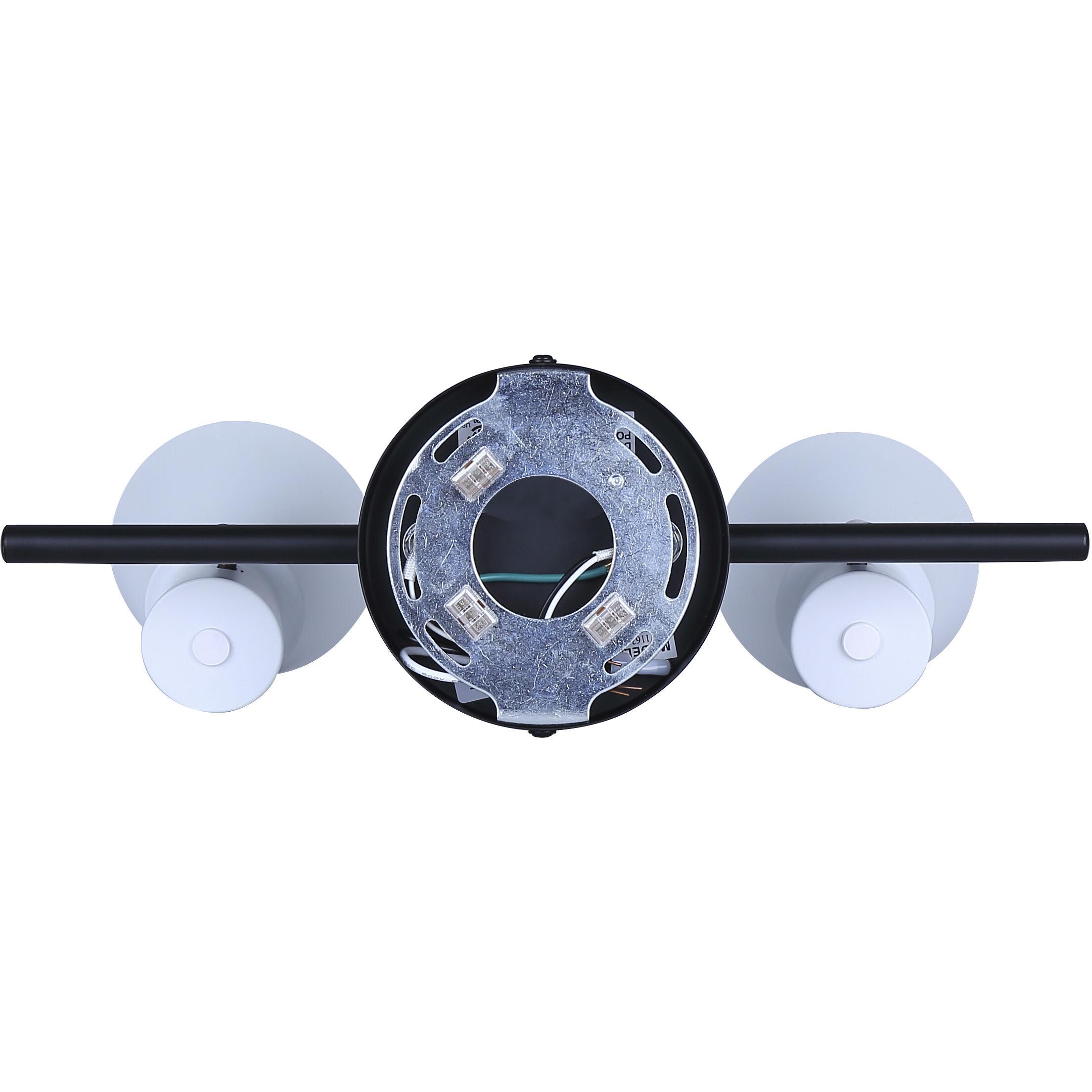 Radley 2 Light Black/White Track Lighting Ceiling Light