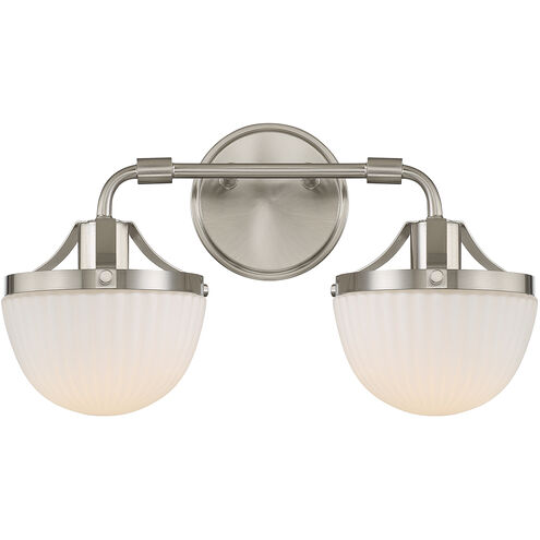 Meredith 2 Light 16.5 inch Satin Nickel Bathroom Vanity Light Wall Light