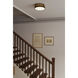 Lynca LED 13.75 inch Legacy Brass and Dark Matte Black Flush Mount Ceiling Light