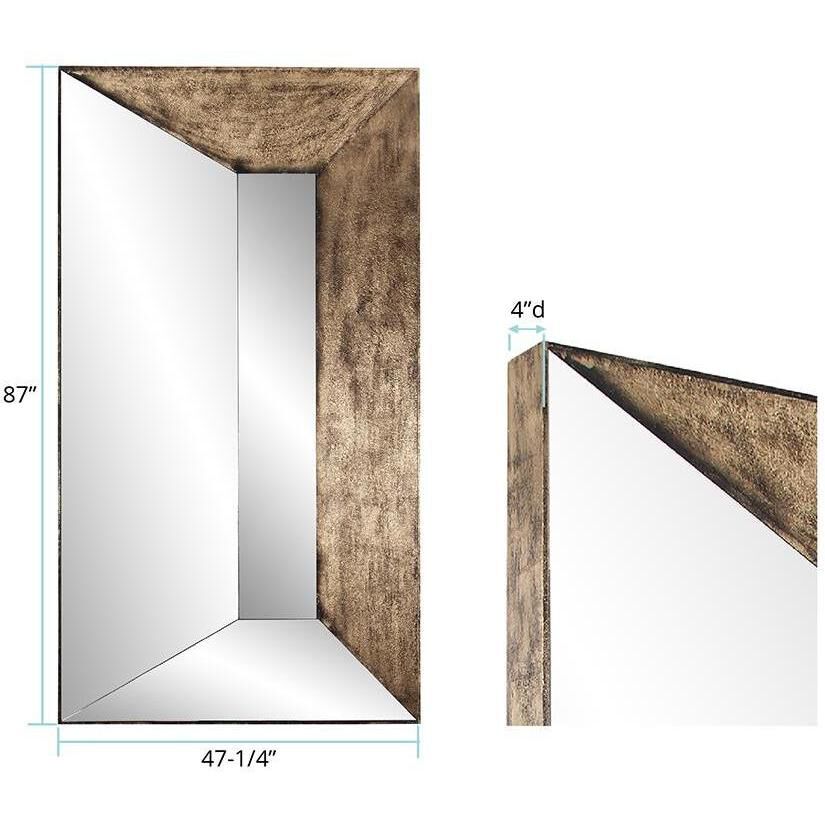 Barragan 87 X 47.25 inch Vintage Gold Mirror