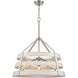 Brigantine 5 Light 24 inch Weathered White with Satin Nickel Chandelier Ceiling Light
