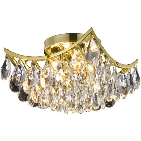 Clara 4 Light 10 inch Gold Flush Mount Ceiling Light