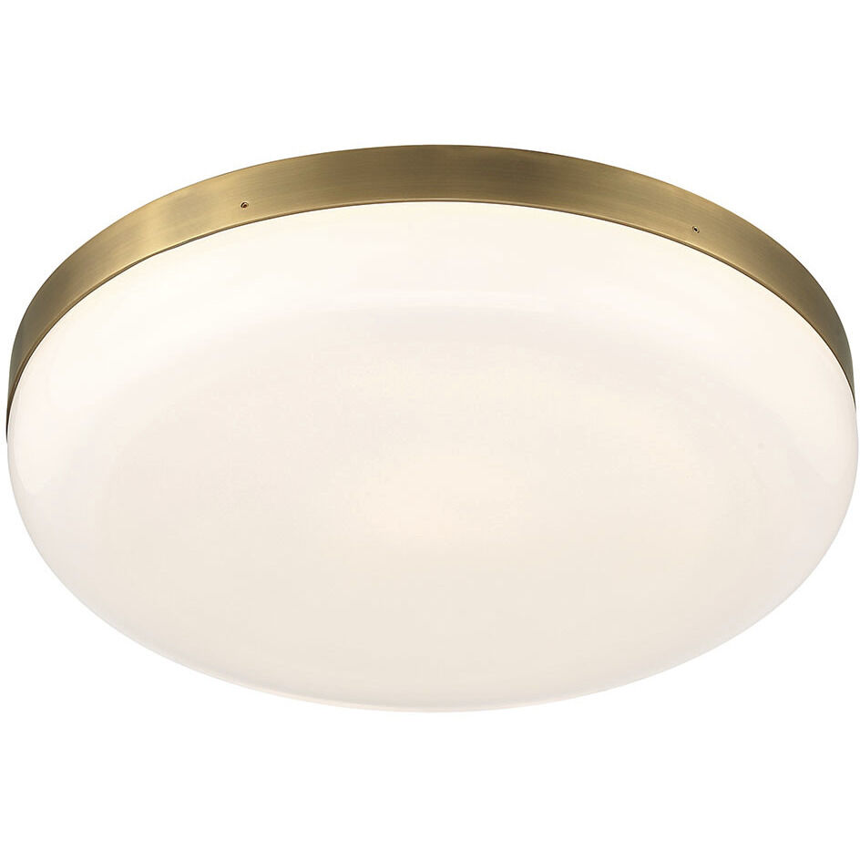Harwel LED 18 inch Antique Brass Flush Mount Ceiling Light