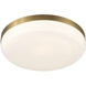 Harwel LED 18 inch Antique Brass Flush Mount Ceiling Light