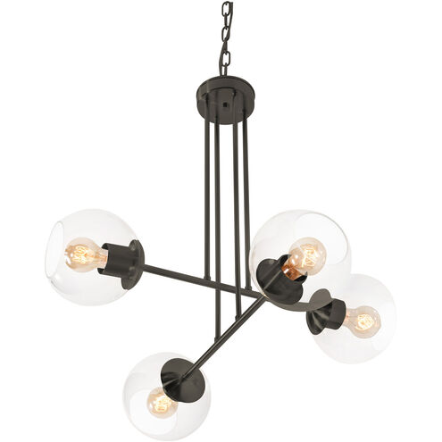 Jamie 4 Light 25 inch Black Pendant Ceiling Light