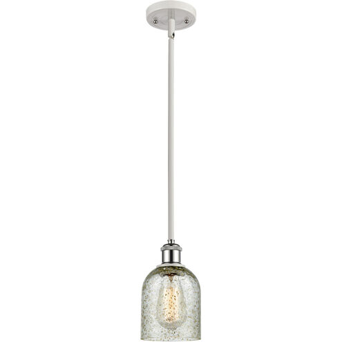 Ballston Caledonia LED 5 inch White and Polished Chrome Pendant Ceiling Light in Mica Glass, Ballston