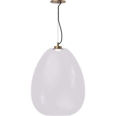 Sean Lavin Kapoor LED Clear/Natural Brass Pendant Ceiling Light, Integrated LED