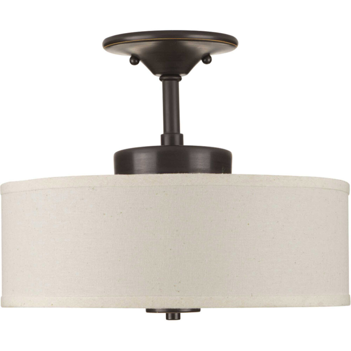 Inspire LED LED 13 inch Antique Bronze Semi-Flush Mount Ceiling Light, Progress LED