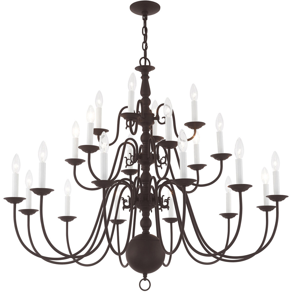 Williamsburgh 22 Light 42 inch Bronze Chandelier Ceiling Light