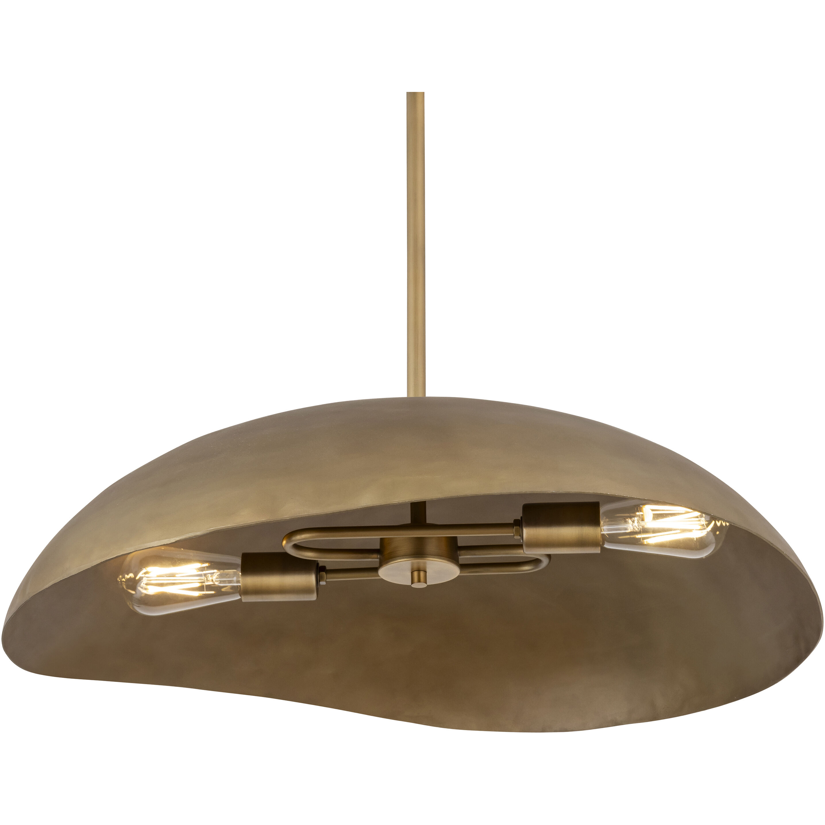Denarii 2 Light 24.5 inch Natural Gold Single Pendant Ceiling Light