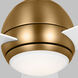 Orbis 52 LED 52 inch Satin Brass with Matte White Blades Indoor/Outdoor Ceiling Fan