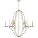 Claire 12 Light 48 inch Brushed Champagne Chandelier Ceiling Light