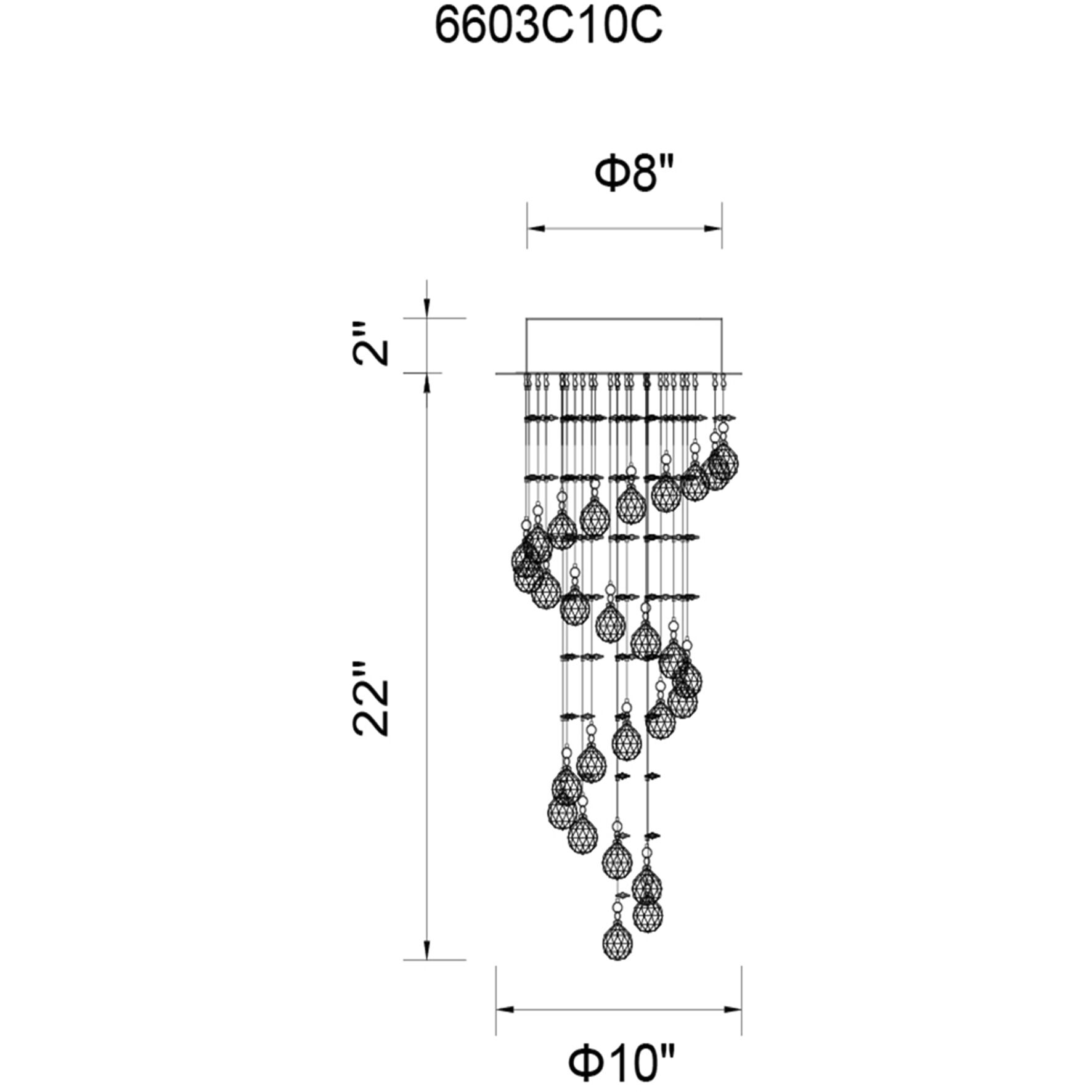 Spiral 1 Light 10 inch Chrome Flush Mount Ceiling Light